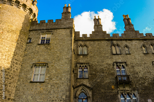 Kilkenny Ireland, January 20 2018: Editorial photograph of the famous Kilkenny Castle. This is an old castle situated right in Kilkenny Ireland. A popular tourist destination.