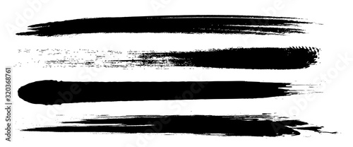 アナログタッチ素材：筆の質感　墨　インク　筆模様　波模様