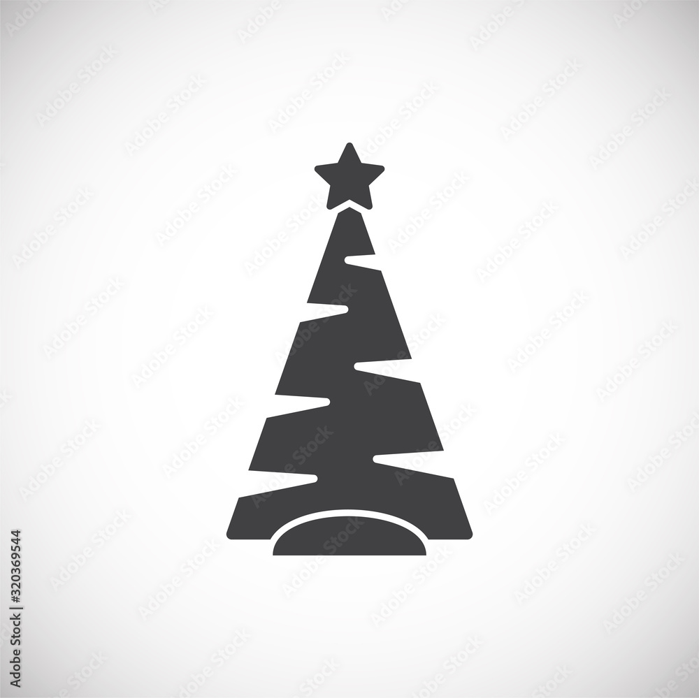 Christmas tree icon on background for graphic and web design. Creative illustration concept symbol for web or mobile app Christmas tree icon on background for graphic and web design. Creative illustration concept symbol for web or mobile app