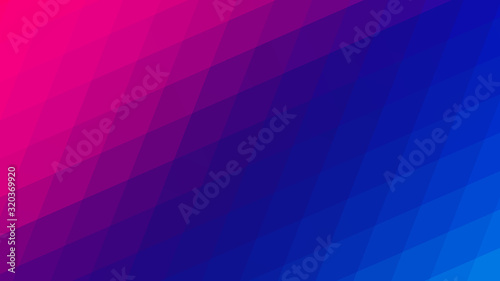 Abstract pattern of rhombuses, gradient color pink and blue. Background. Vector illustration.