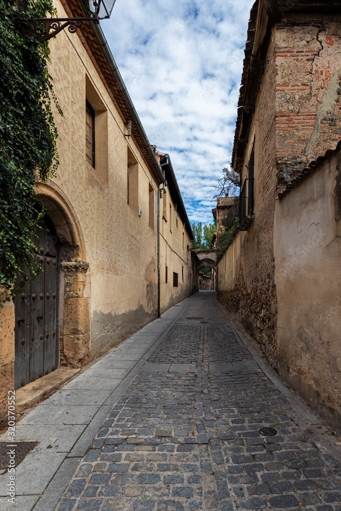 Street in the old town of Segovia. Spain.