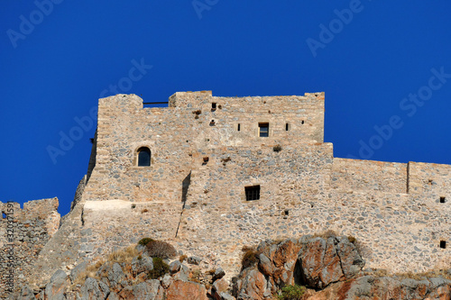 Detail of the mythical castle of Monemvasia