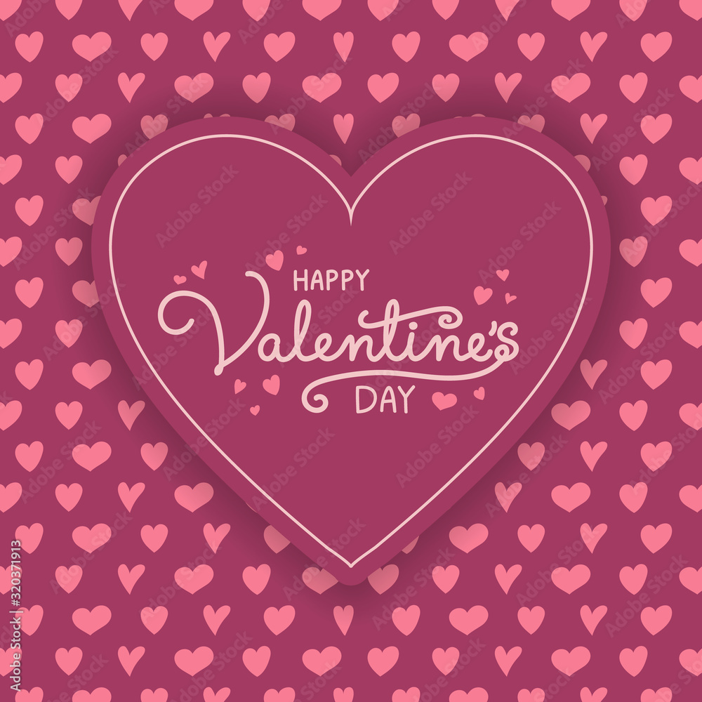 Concept of Valentine's Day greeting card with hand drawn hearts. Vector Concept of Valentine's Day greeting card with hand drawn hearts. Vector