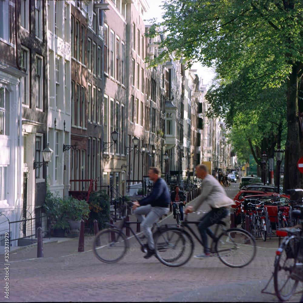 Amsterdam street in summer