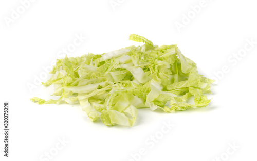 Heap of Chopped Chinese Cabbage, Napa Cabbage or Wombok