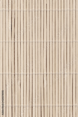 High Resolution Bamboo Rustic Place Mat Slatted Interlaced Coarse Texture Detail