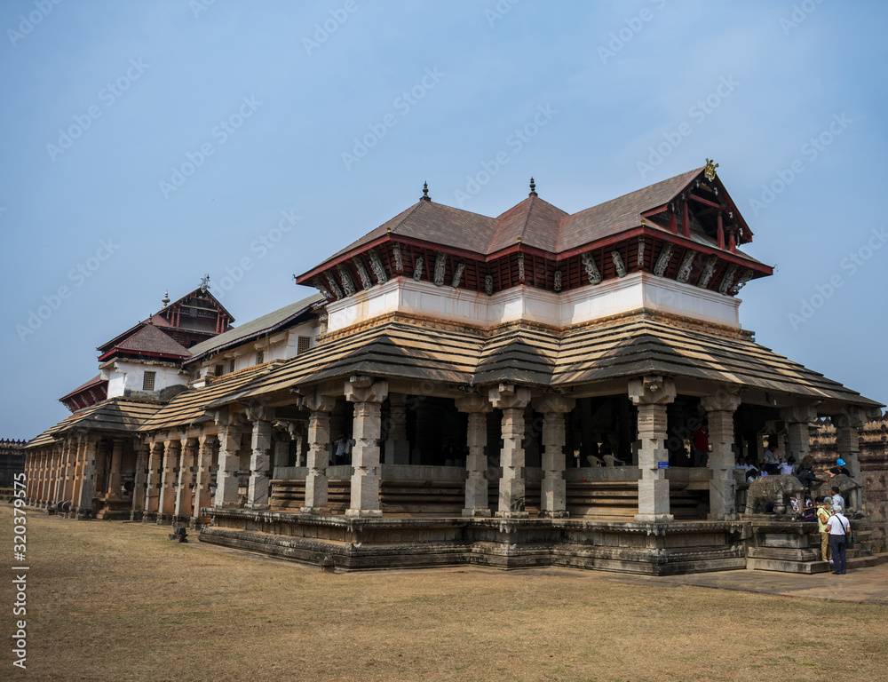 India, Karnataka, New Mangalore - December 30 2019 - The Jain temple of Moodbidr