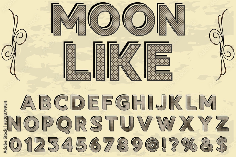 Font alphabet. Script abc Typeface handcrafted handwritten vector label design 