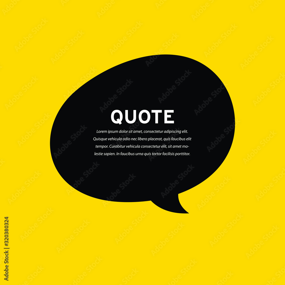 Quote modern design element. Creative quote and comment text frame template Quote modern design element. Creative quote and comment text frame template