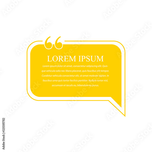 Quote modern design element. Creative quote and comment text frame template
