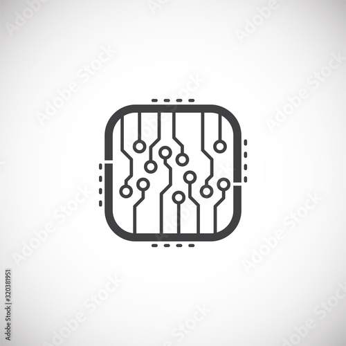 Curcuit related icon on background for graphic and web design. Creative illustration concept symbol for web or mobile app