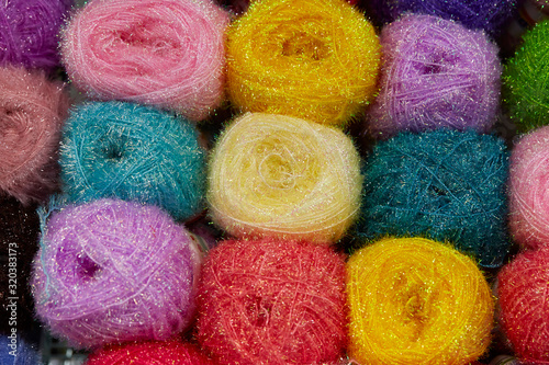 Colorful ball of yarn background  © mnimage
