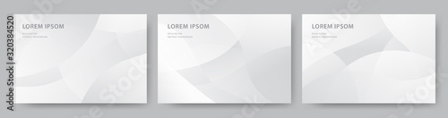 White and Grey abstract modern transparency circle presentation background
