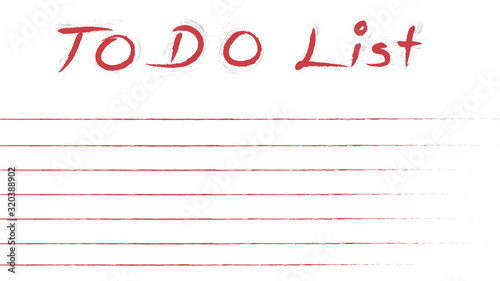 To do list hand writing red colored template
