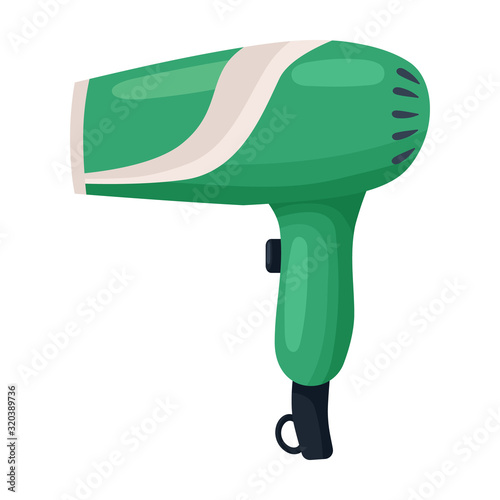 Hair dryer vector icon.Cartoon vector icon isolated on white background hair dryer .