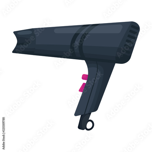 Hair dryer vector icon.Cartoon vector icon isolated on white background hair dryer .
