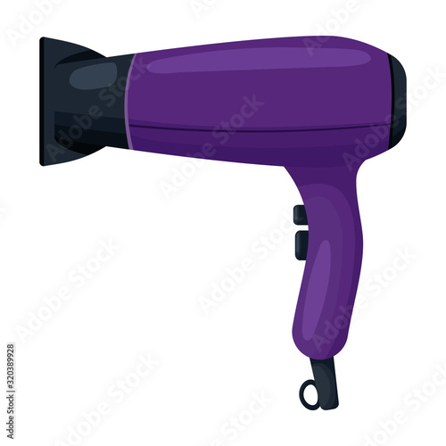 Hair dryer vector icon.Cartoon vector icon isolated on white background hair dryer .