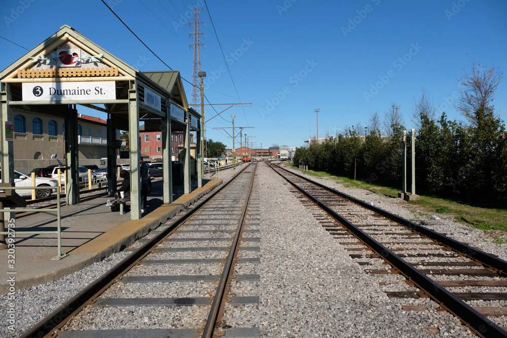 Railroad tracks straight off into the distance. Railroad tracks straight off into the distance.