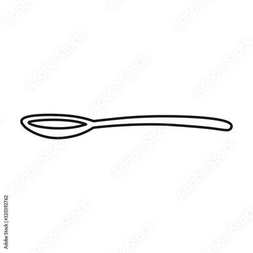 Spoon medicine vector icon.Outline,line vector icon isolated on white background spoon medicine.