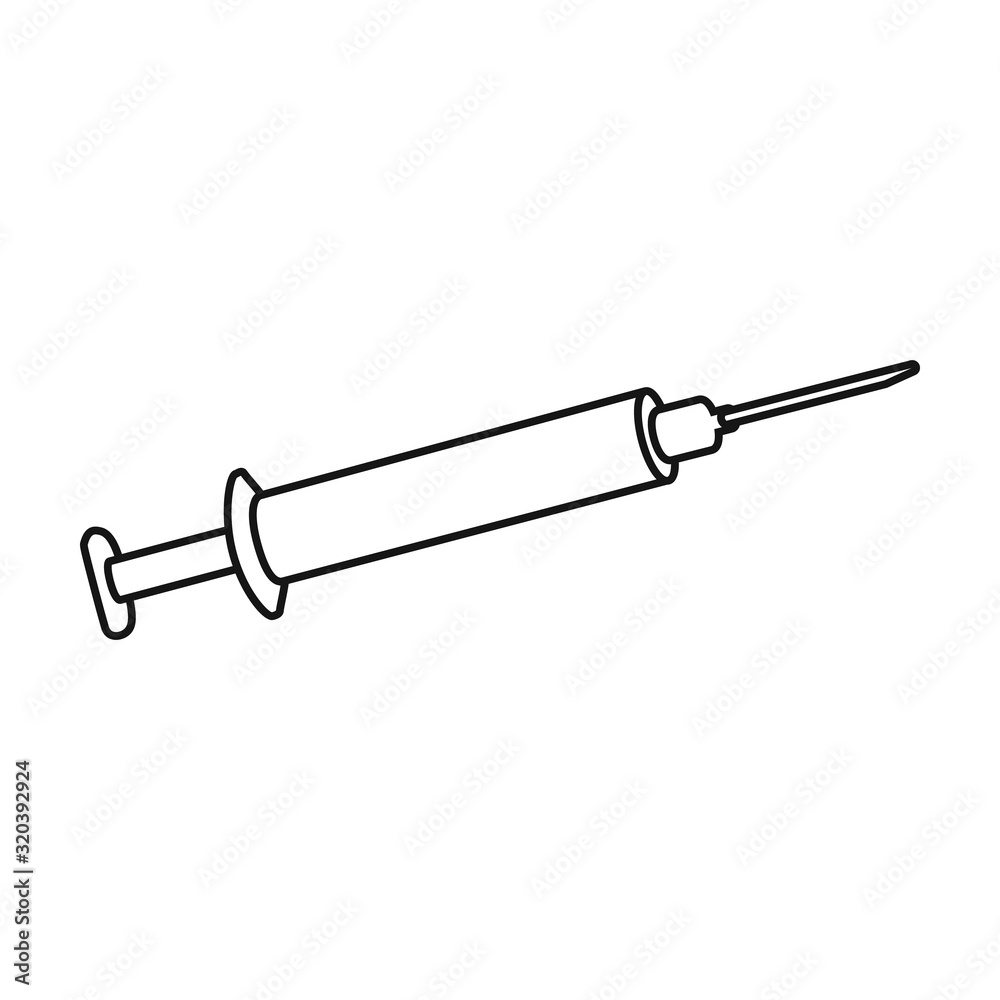 Syringe vector icon.Outline,line vector icon isolated on white background syringe. Syringe vector icon.Outline,line vector icon isolated on white background syringe.
