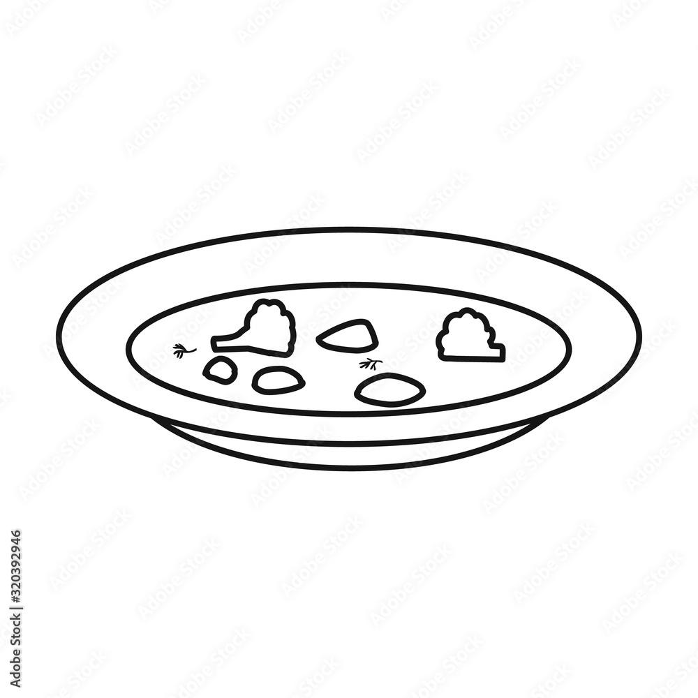 Plate of soup vector icon.Outline,line vector icon isolated on white background plate of soup. Plate of soup vector icon.Outline,line vector icon isolated on white background plate of soup.