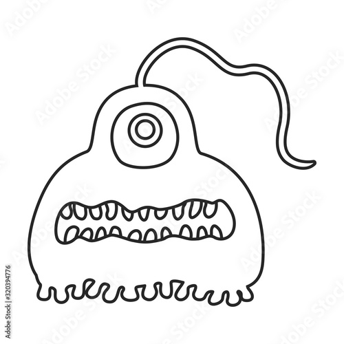 Bacteria of virus vector icon.Outline,line vector icon isolated on white background bacteria of virus .
