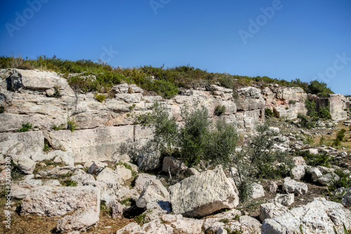 Sights at the Roman quarry of El Mèdol outside of Tarragona Spain