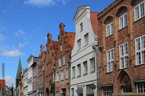 Historical houses in Lubeck  Germany