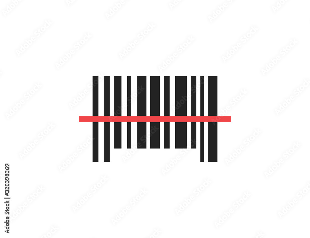 Bar code . Marketing, the concept of the Internet. Bar code vector illustration isolated on white background.	