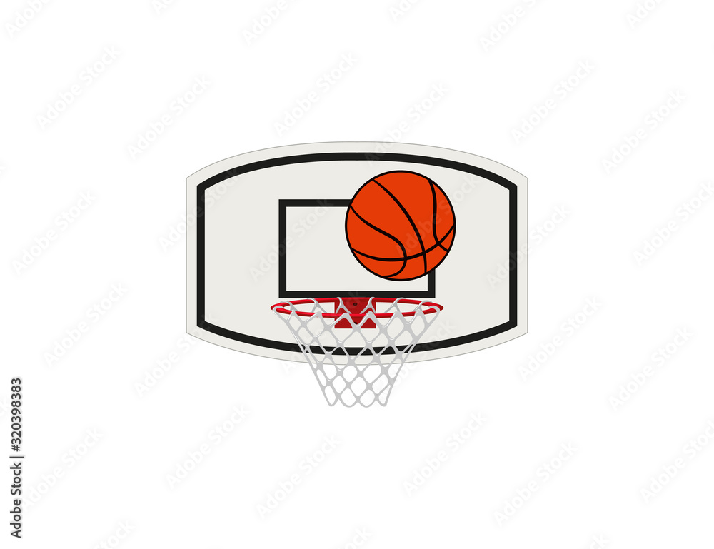 Basketball icon, basketball ball vector web icon isolated on whhite background, top view	