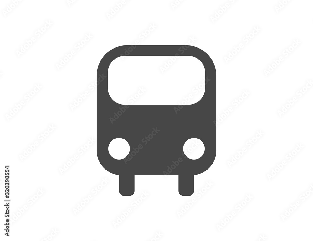Bus icon, bus station vector web icon isolated on black background, EPS 10, top view Bus icon, bus station vector web icon isolated on black background, EPS 10, top view