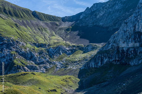 Beautiful swiss alps mountains. Hiking 