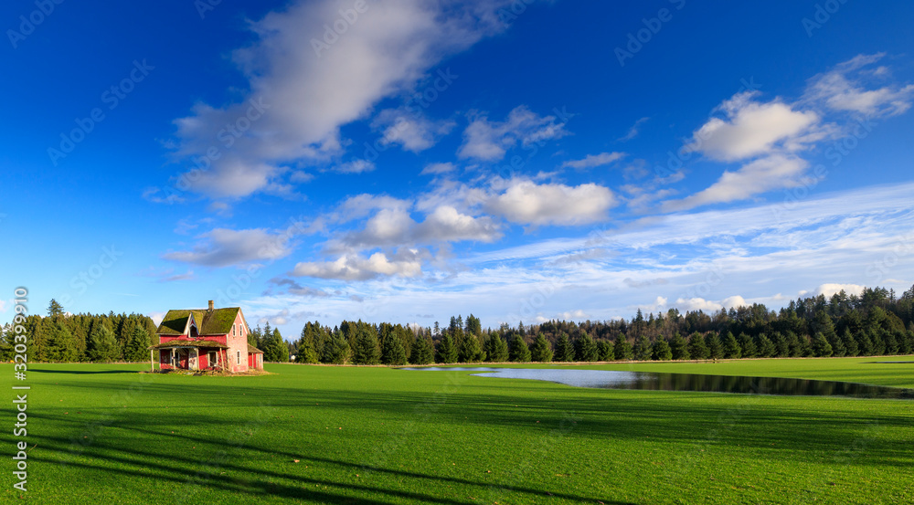 Abandoned farmhouse after flooding from rainstorm Abandoned farmhouse after flooding from rainstorm