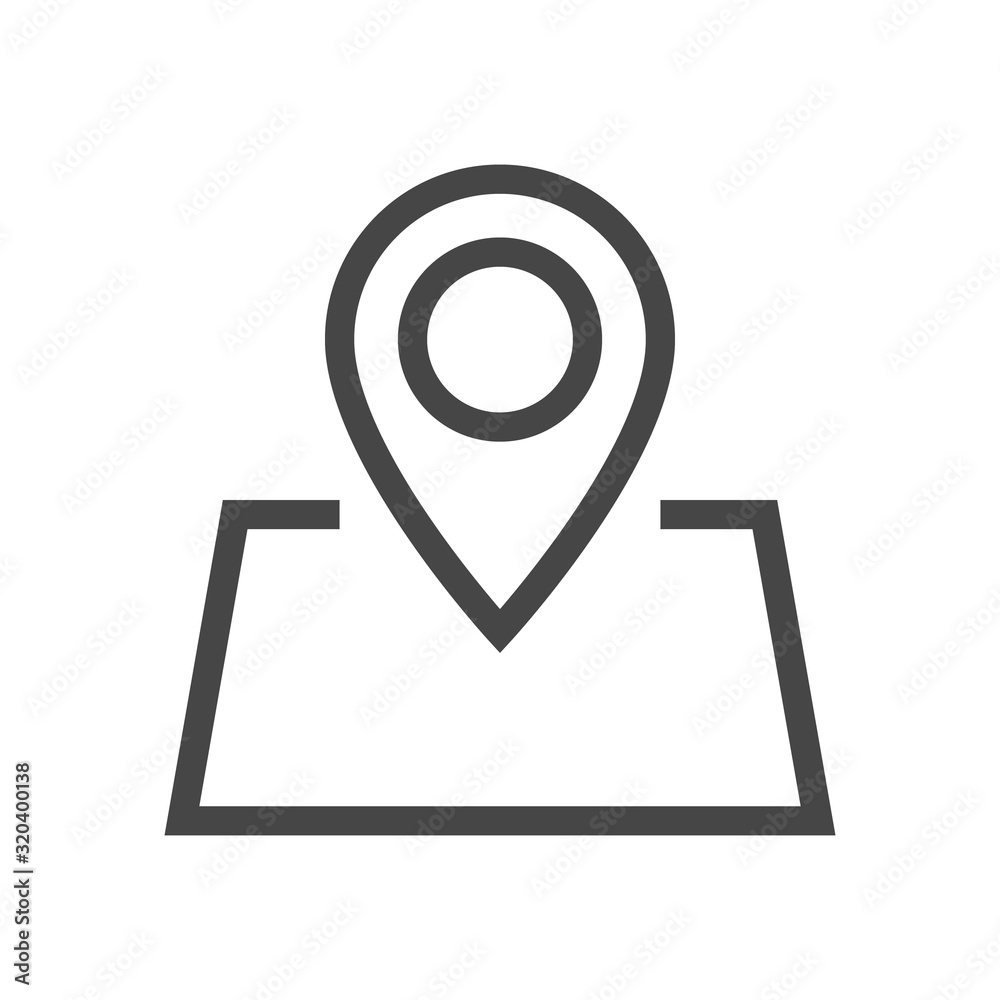 Map Pin icon in thin line style isolated on white background. Symbol for your web site design, logo, app, UI. Vector illustration. Map Pin icon in thin line style isolated on white background. Symbol for your web site design, logo, app, UI. Vector illustration.