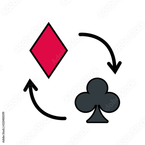casino poker clover and diamond figures