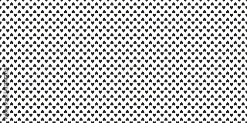 Background with hearts. Seamless monochrome wallpaper on surface. Black and white illustration