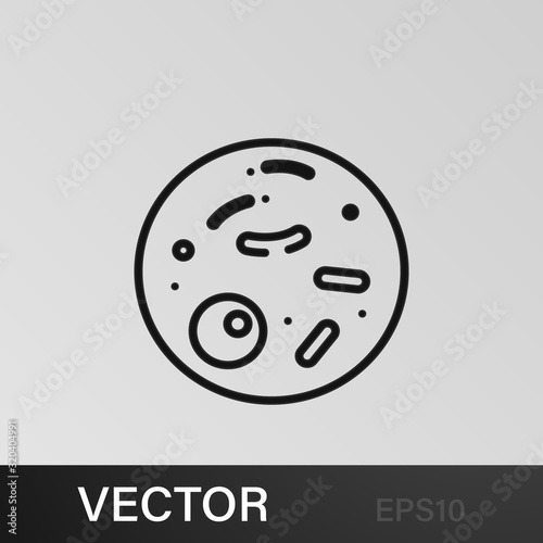 bacteria icon. Element of science illustration. Thin line illustration for website design and development, app development. Premium outline icon