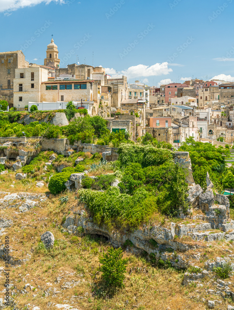 Panoramic sight of Gravina in Puglia on a sunny summer day, province of Bari, Puglia (Apulia), southern Italy.