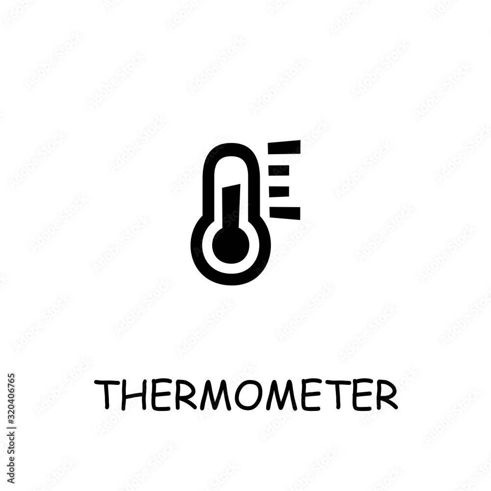 Thermometer flat vector icon Thermometer flat vector icon