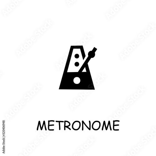 Metronome flat vector icon