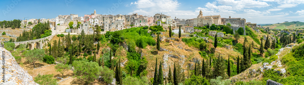 Panoramic sight of Gravina in Puglia on a sunny summer day, province of Bari, Puglia (Apulia), southern Italy.