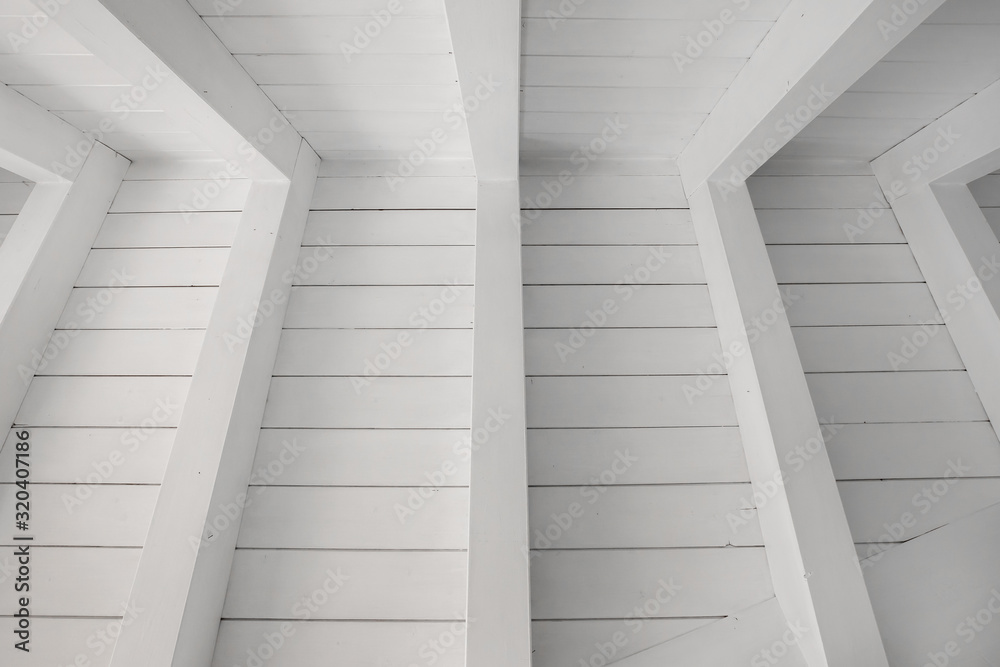 White wooden ceiling White wooden ceiling