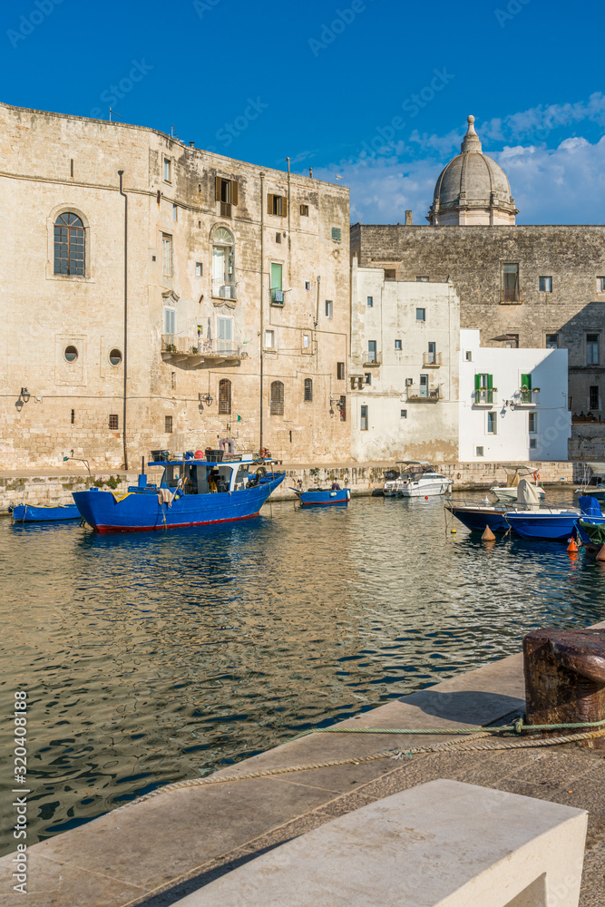 Monopoli and its beautiful old harbour, Bari Province, Puglia (Apulia), southern Italy.