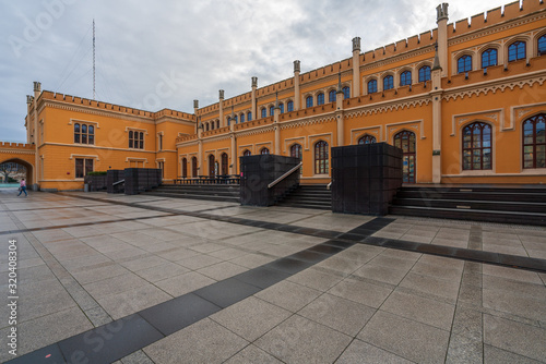 Historic Main Railway Station on Piłsudzki Street in the city of Wroclaw, Lower Silesia. The station was renovated in preparation for Euro 2012.