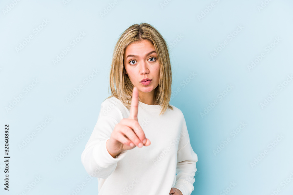 Young blonde caucasian woman isolated having an idea, inspiration concept. Young blonde caucasian woman isolated having an idea, inspiration concept.