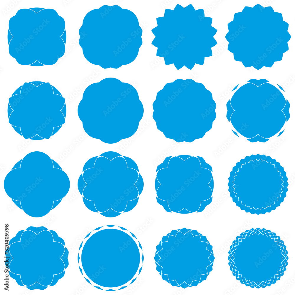 Badges - Serie 2 - complet - cyan