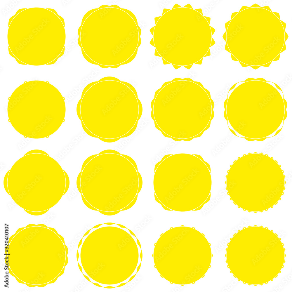 Badges - Serie 2 - complet - jaune Badges - Serie 2 - complet - jaune