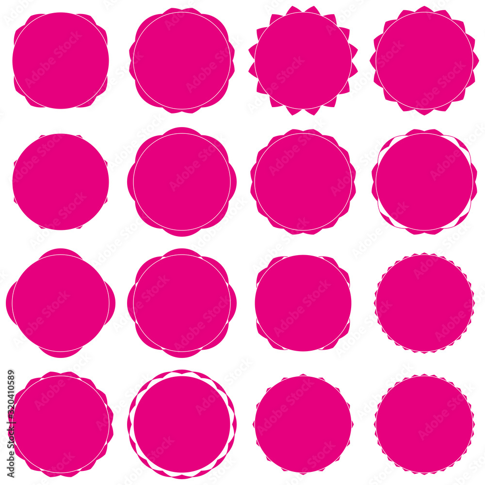 Badges - Serie 2 - complet - magenta Badges - Serie 2 - complet - magenta