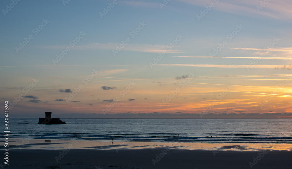 sunset over the sea sunset over the sea