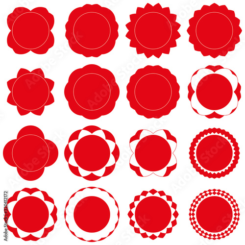 Badges - Serie 2 - complet - rouge